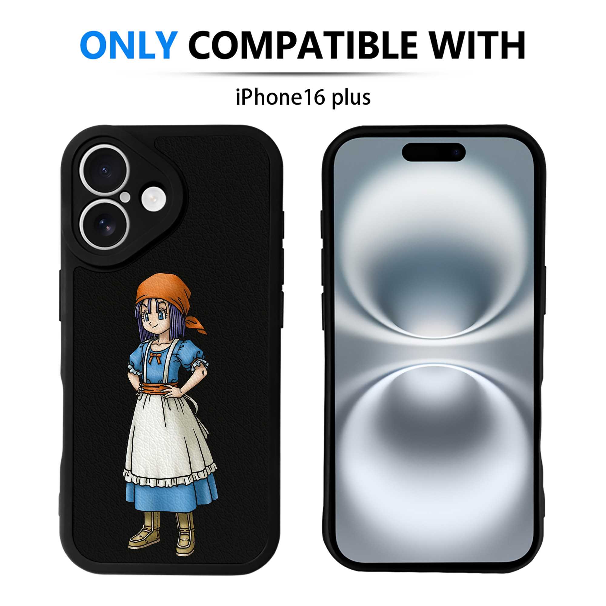 （画像用） ドラゴンクエスト Doragon Kuesuto Dragon Quest 【iPhone 16シリーズ対応】シリコンスマホケース（レザー調） 材質：シリコン